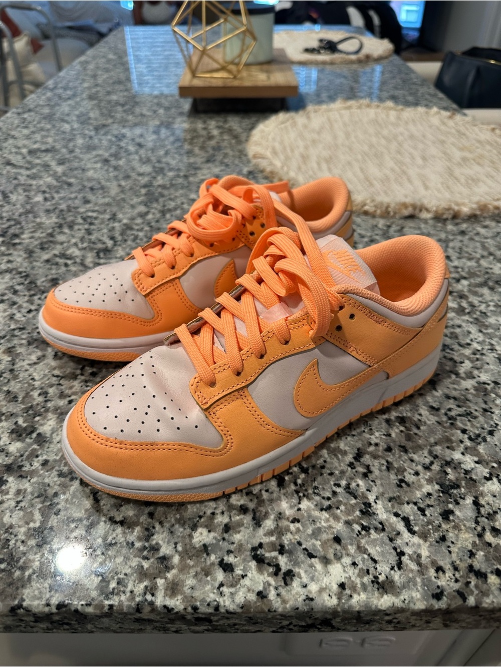 Nike Women’s Low-Top Sneakers in Peach and Light Orange